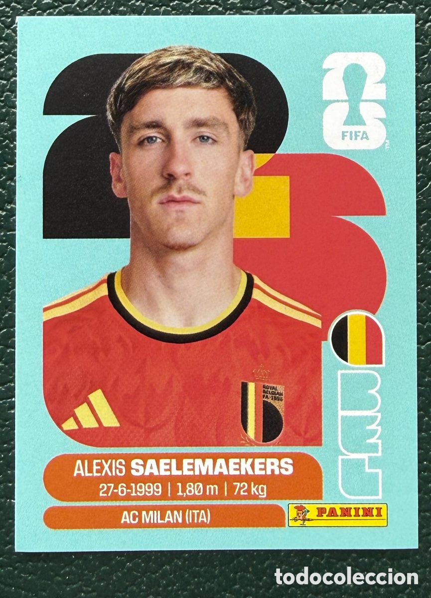 Fu&szlig;ball-Sticker: BEL 12 ALEXIS SAELEMAEKERS BELGICA CROMOS ALBUM FIFA WORLD CUP MUNDIAL 2026 PANINI