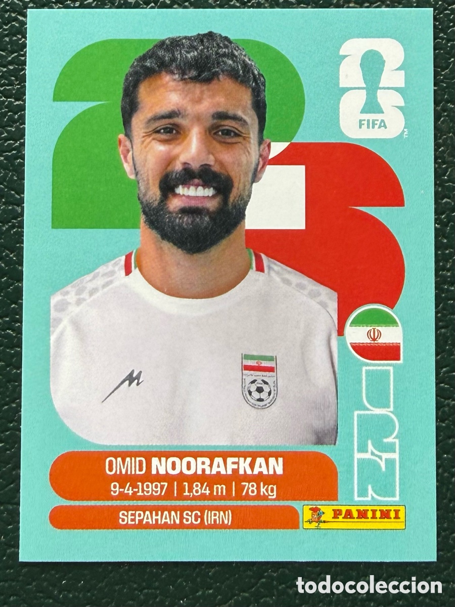 Cartes &agrave; collectionner de Football: IRN 14 OMID NOORAFKAN IRAN CROMOS ALBUM FIFA WORLD CUP MUNDIAL 2026 PANINI