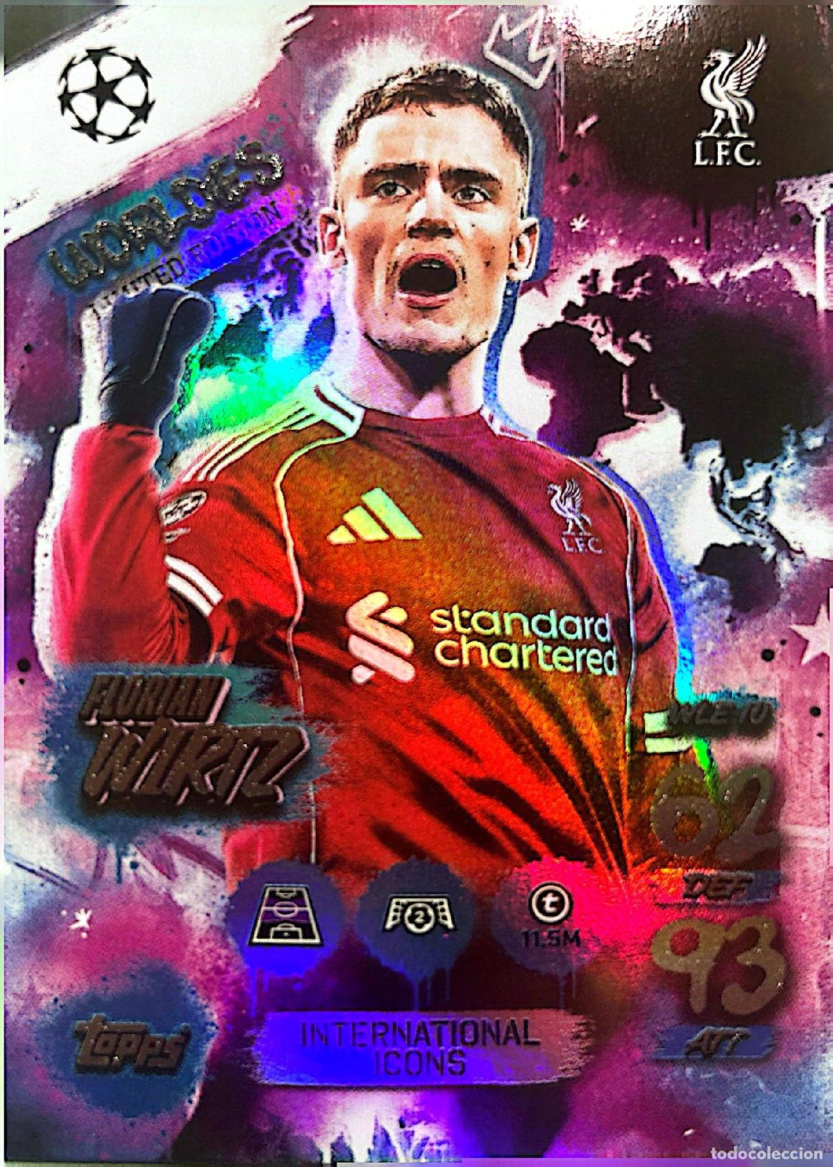 Cromos de f&uacute;tbol: Cromo Florian Wirtz Liverpool F.C. Topps Match Attax UCL 2025-2026