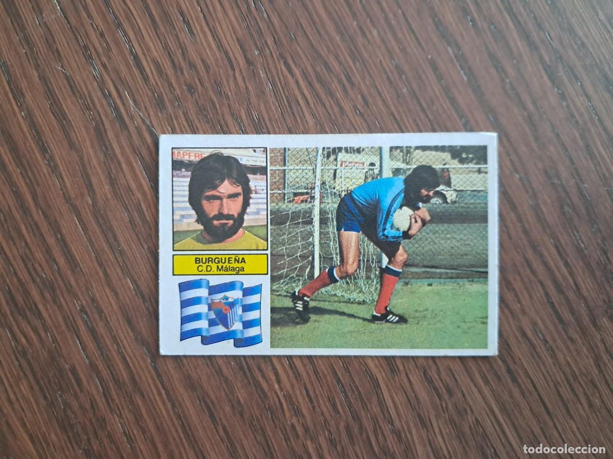 Fu&szlig;ball-Sticker: cromo de futbol, edic. Este, liga 82-83, Burgue&ntilde;a, C.D. M&aacute;laga, sin pegar.