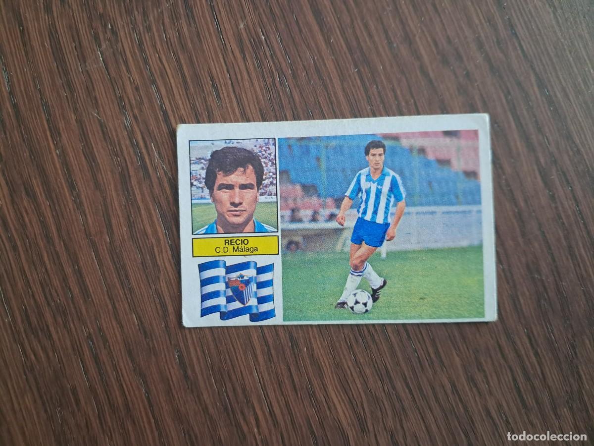 Cromos de f&uacute;tbol: cromo de futbol, edic. Este, liga 82-83, Recio, C.D. M&aacute;laga, sin pegar.