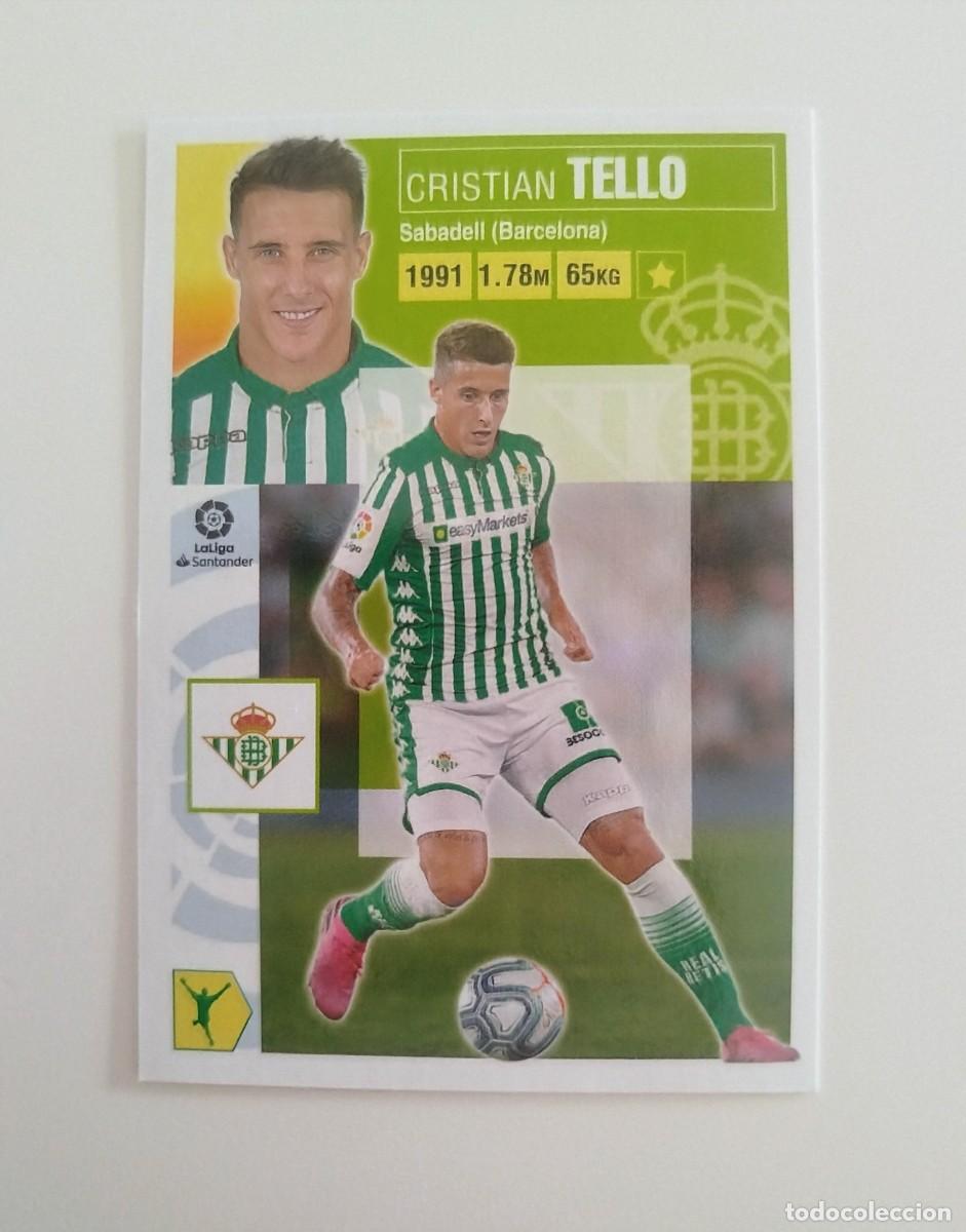 Cromos de f&uacute;tbol: Tello 16A SIN PEGAR NUNCA PEGADO Real Betis Liga Ediciones Este 20 21 / 2020 2021