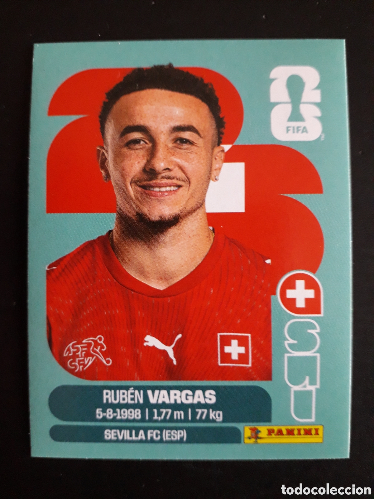 Cromos de f&uacute;tbol: VARGAS SUIZA SUI 18 MUNDIAL F&Uacute;TBOL 2026 FIFA WORLD CUP PANINI SIN PEGAR PEDIDO M&Iacute;NIMO 3&euro;