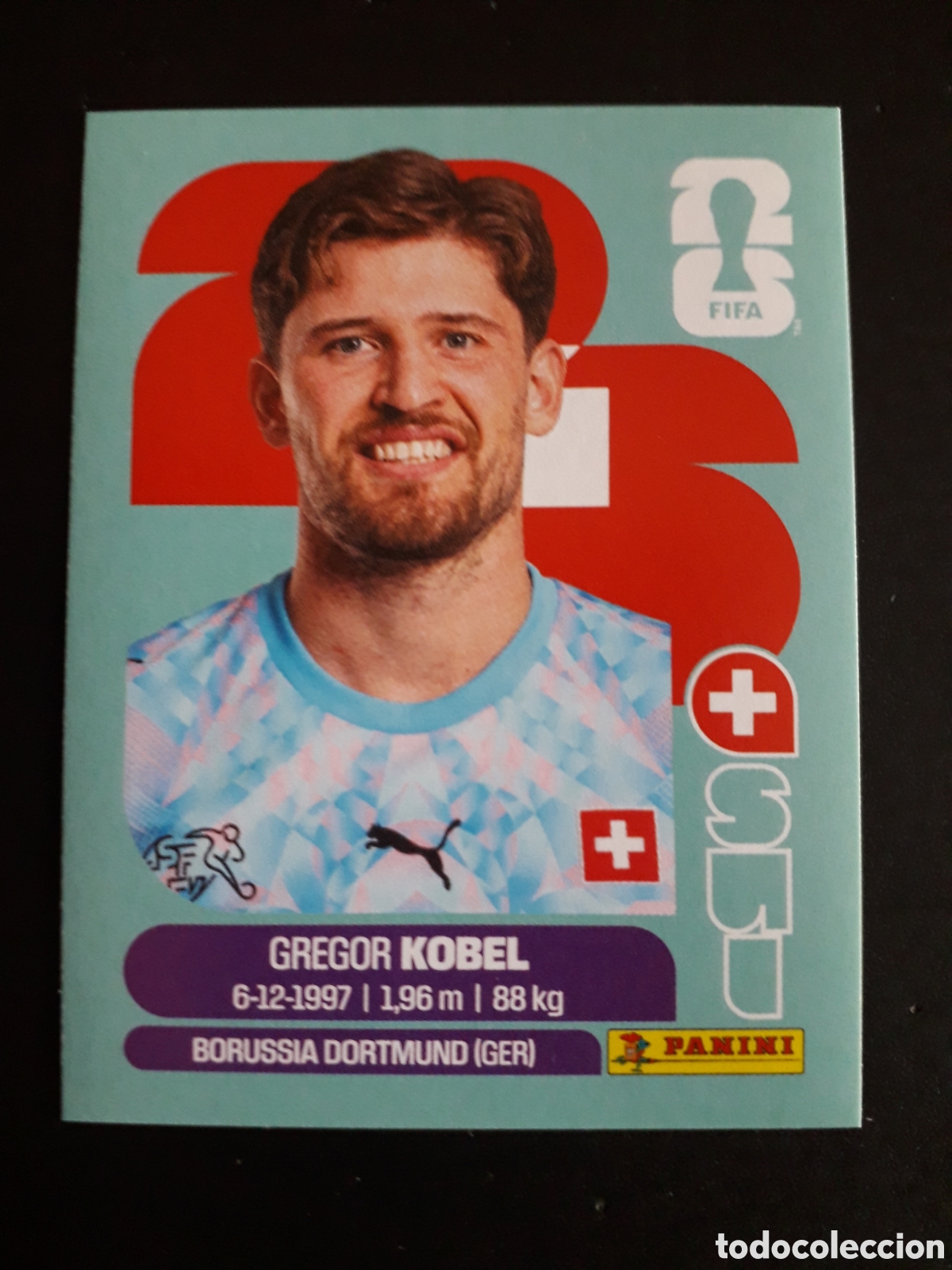 Cromos de f&uacute;tbol: KOBEL SUIZA SUI 2 MUNDIAL F&Uacute;TBOL 2026 FIFA WORLD CUP PANINI SIN PEGAR PEDIDO M&Iacute;NIMO 3&euro;.