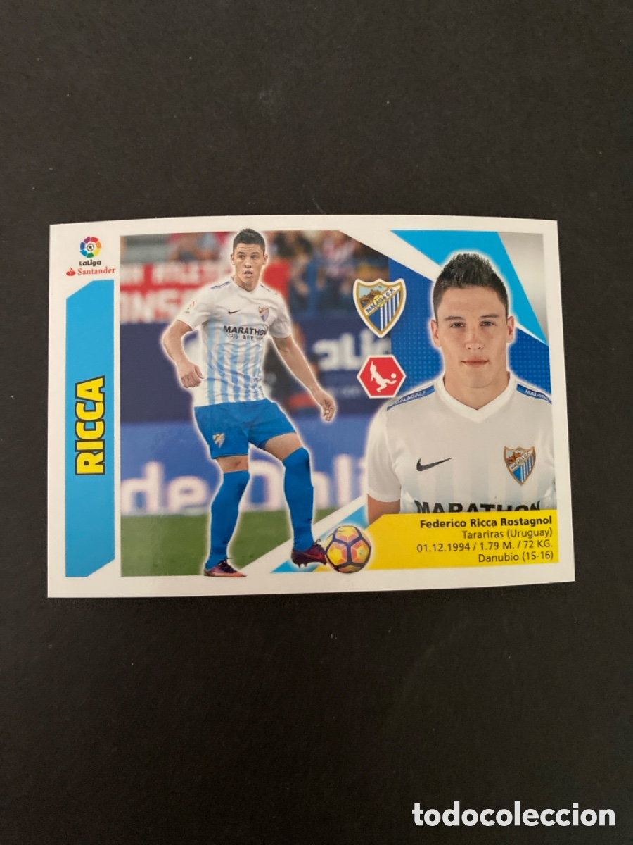 Cromos de f&uacute;tbol: Cromo liga 17/18 M&aacute;laga CF N* 7