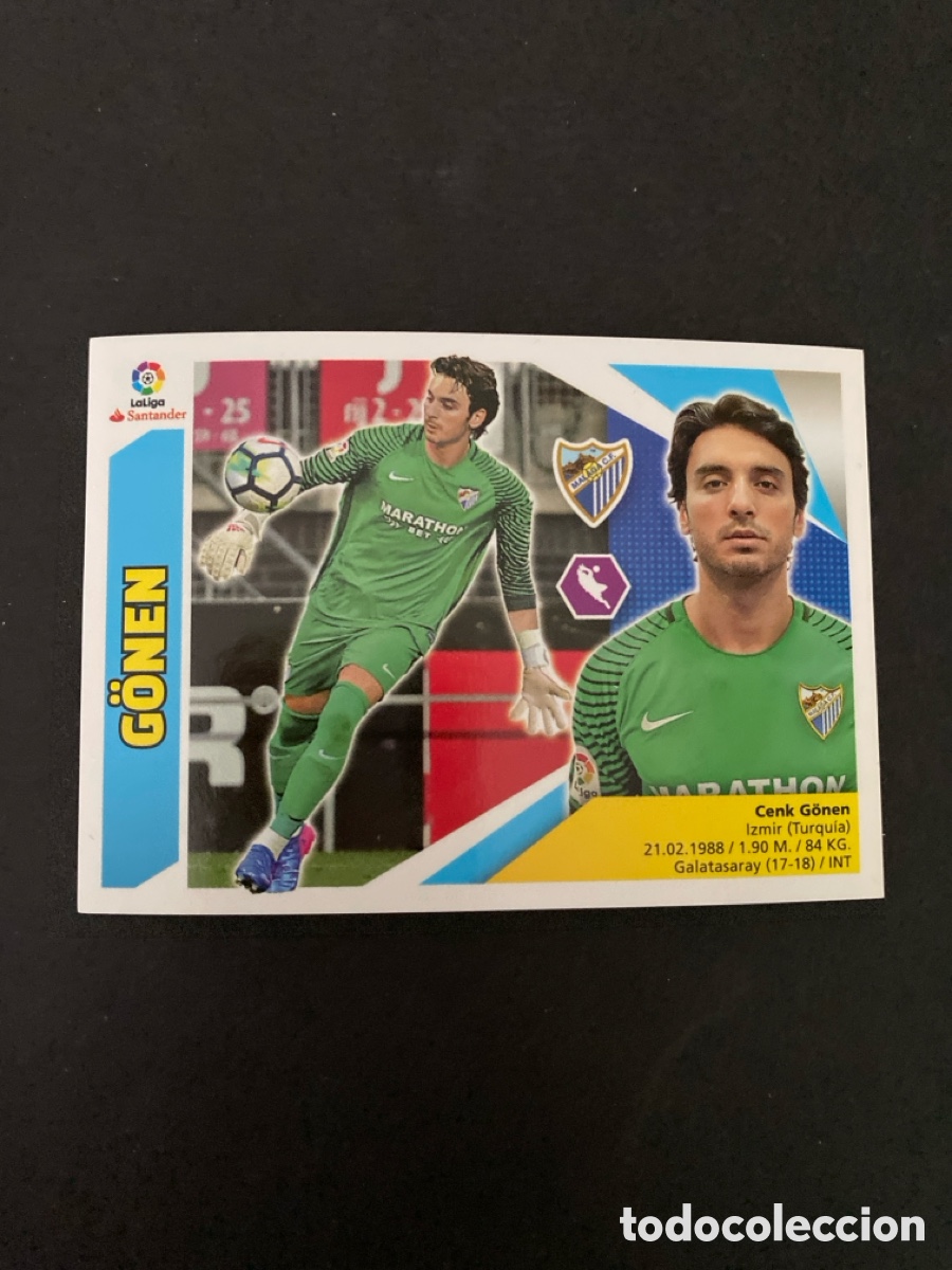 Cromos de f&uacute;tbol: Cromo liga 17/18 M&aacute;laga CF N* 2
