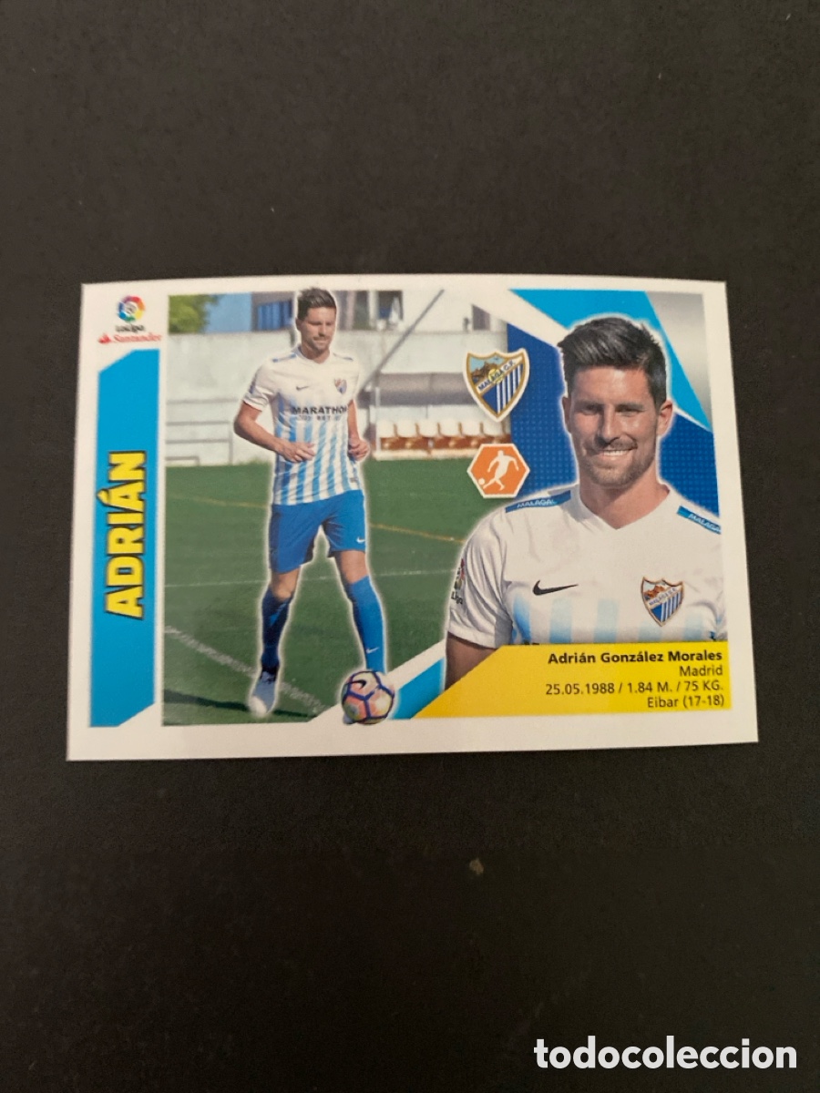Cromos de f&uacute;tbol: Cromo liga 17/18 M&aacute;laga CF N* 9