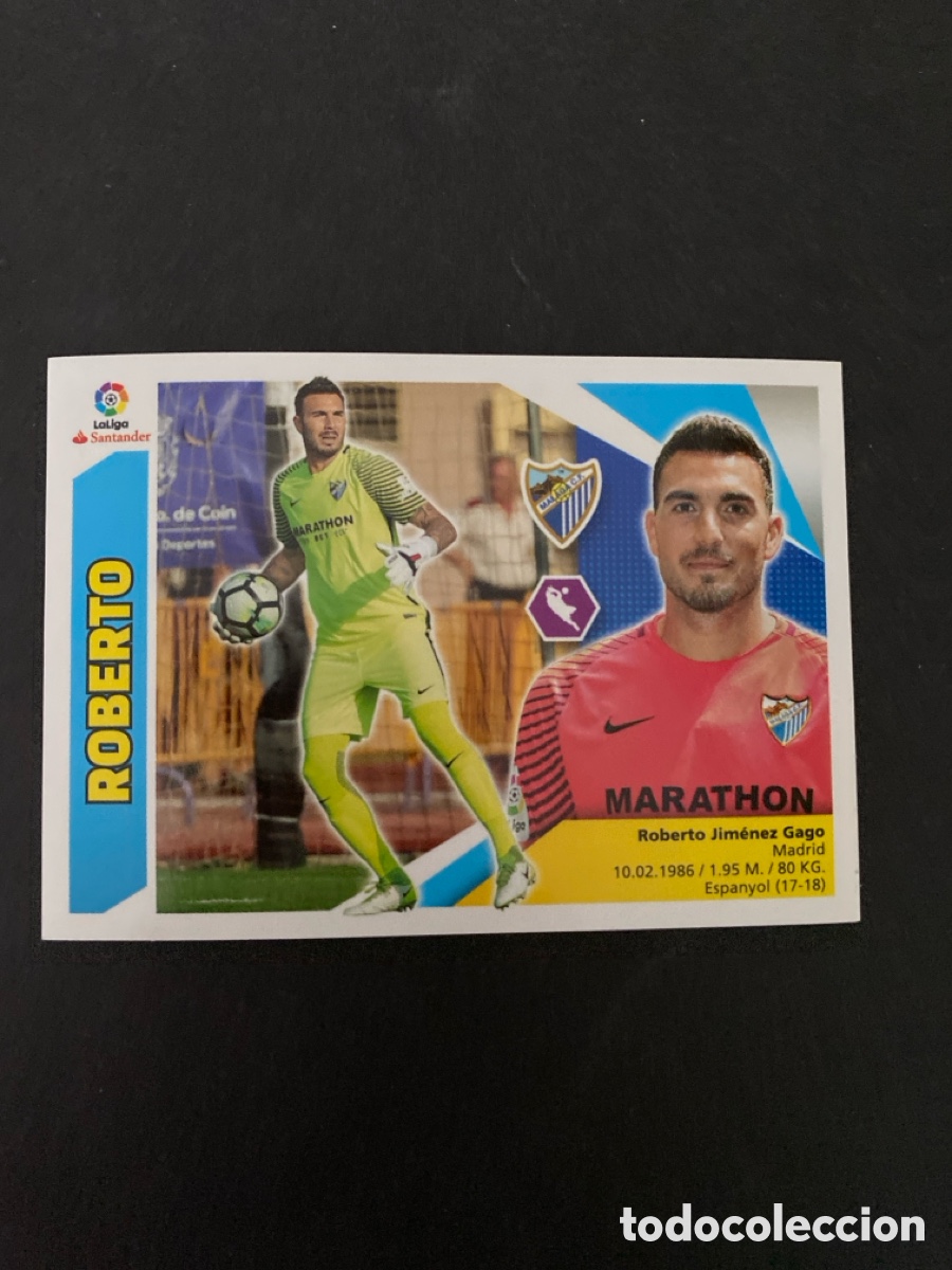 Cartes &agrave; collectionner de Football: Cromo liga 17/18 M&aacute;laga CF N* 1