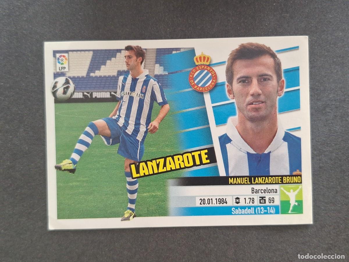 Cromos de f&uacute;tbol: L5 LANZAROTE R. C. D. ESPA&Ntilde;OL FICHAJE 2 LIGA ESTE 2013 2014 13 14 NUNCA PEGADO SIN PEGAR