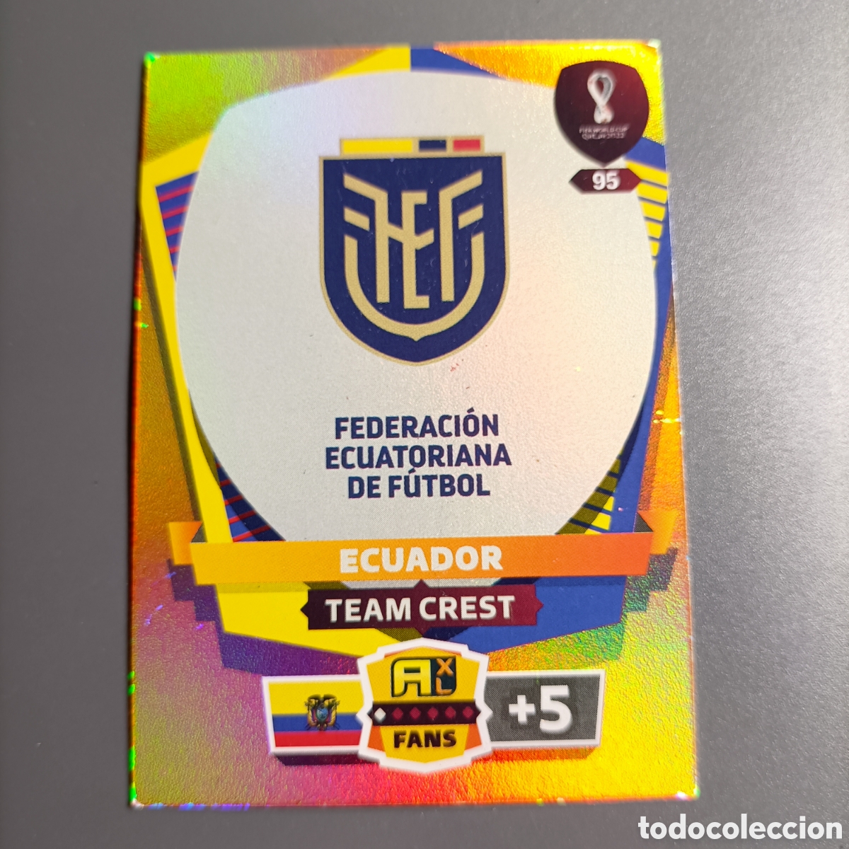 Cromos de f&uacute;tbol: ADRENALYN. FIFA WORLD CUP QATAR 2022. (ECUADOR) №95 ESCUDO