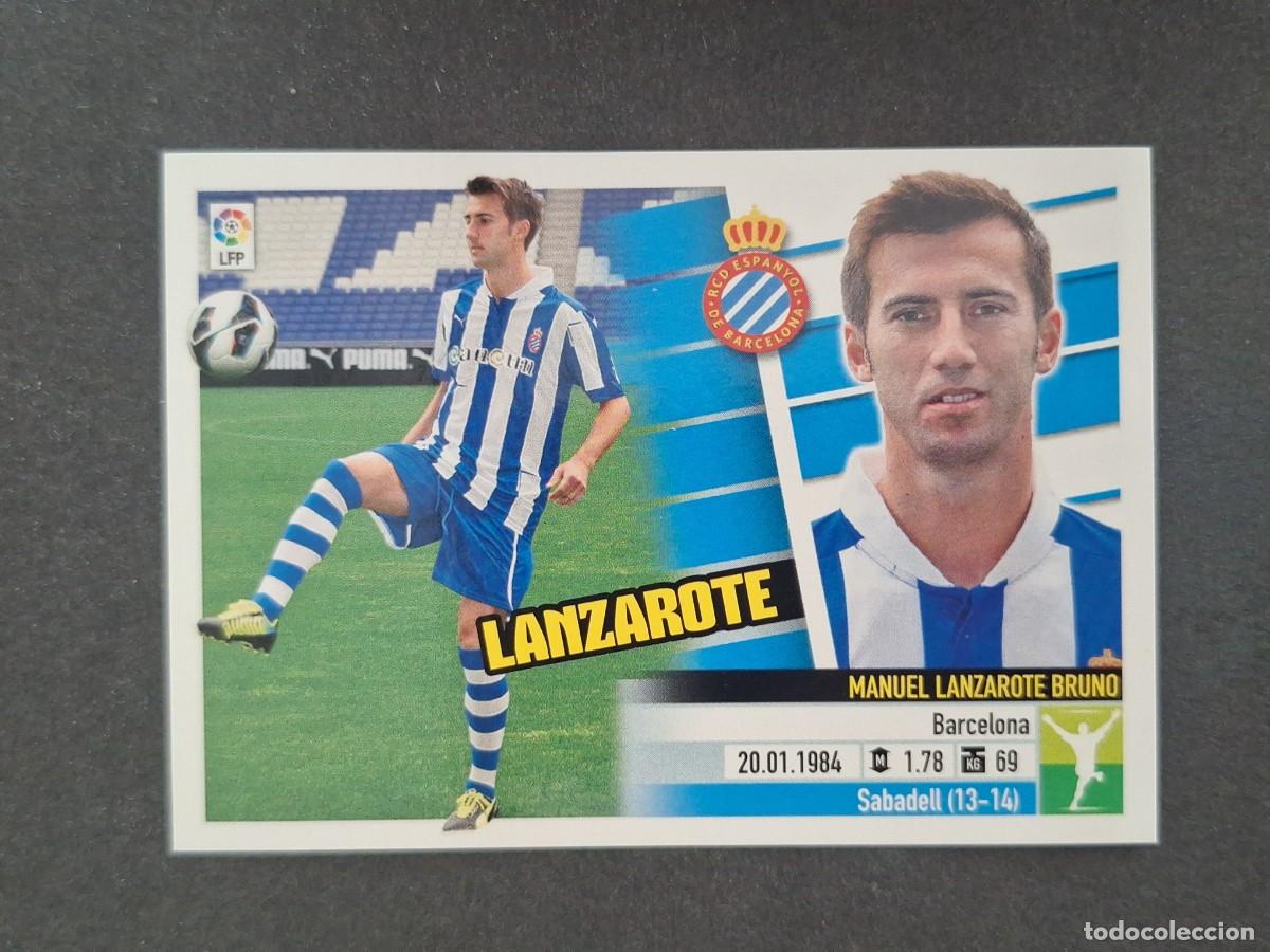 Cromos de f&uacute;tbol: L5 LANZAROTE R. C. D. ESPA&Ntilde;OL FICHAJE 2 LIGA ESTE 2013 2014 13 14 NUNCA PEGADO SIN PEGAR