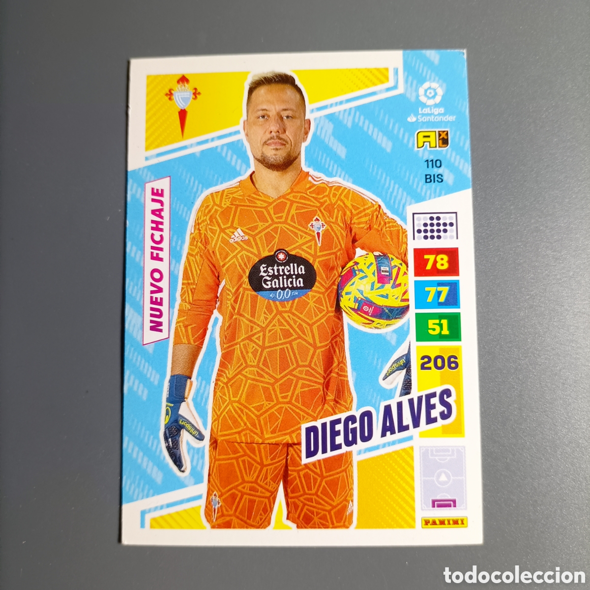 Cromos de f&uacute;tbol: ADRENALYN. LIGA 2022-2023 (CELTA) №110 BIS. DIEGO ALVES / NUEVO FICHAJE