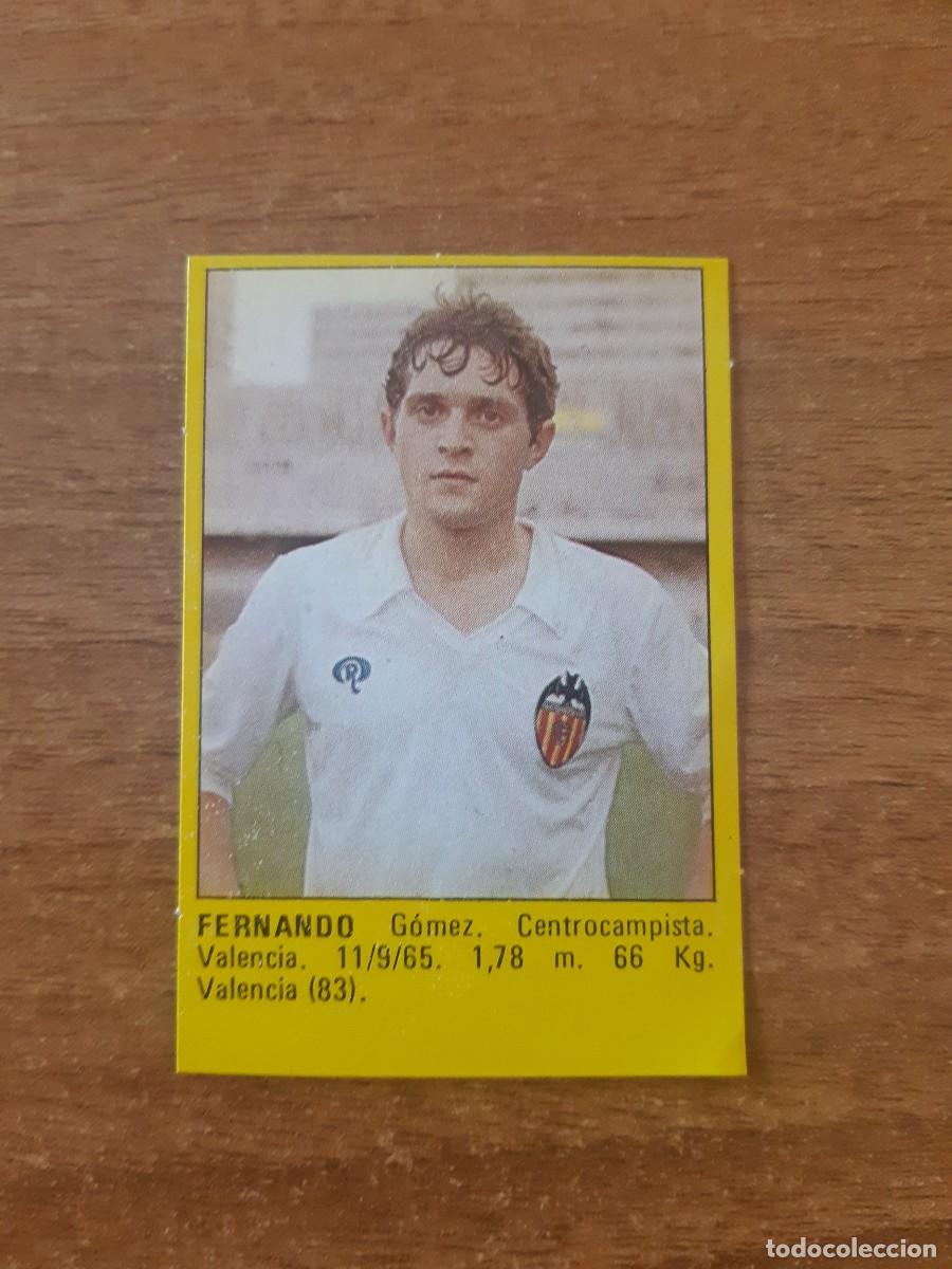 Cromos de f&uacute;tbol: Fernando (Valencia) Error foto Revert Liga 83-84 S&Uacute;PER F&Uacute;TBOL 84 ED. ROLLAN. Nunca pegado, sin pegar