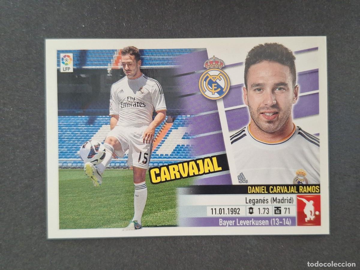 Cromos de f&uacute;tbol: L5 CARVAJAL REAL MADRID FICHAJE 10 LIGA ESTE 2013 2014 13 14 NUNCA PEGADO SIN PEGAR