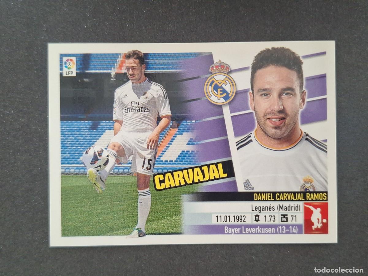 Cromos de f&uacute;tbol: L5 CARVAJAL REAL MADRID FICHAJE 10 LIGA ESTE 2013 2014 13 14 NUNCA PEGADO SIN PEGAR