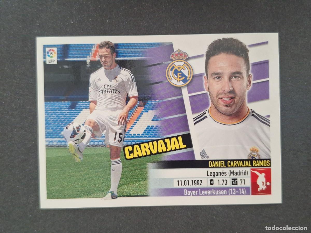 Cromos de f&uacute;tbol: L5 CARVAJAL REAL MADRID FICHAJE 10 LIGA ESTE 2013 2014 13 14 NUNCA PEGADO SIN PEGAR