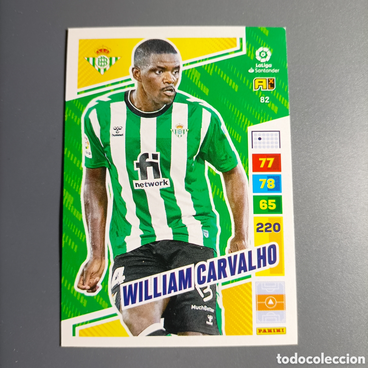 Cromos de f&uacute;tbol: ADRENALYN. LIGA 2022-2023 (BETIS) №82 WILLIAM CARVALHO