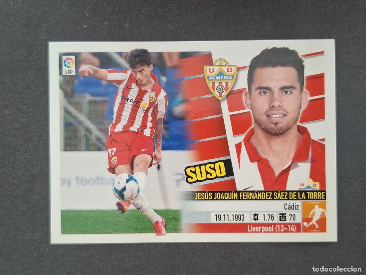 Cromos de f&uacute;tbol: L5 SUSO U. D. ALMERIA FICHAJE 30 LIGA ESTE 2013 2014 13 14 NUNCA PEGADO SIN PEGAR
