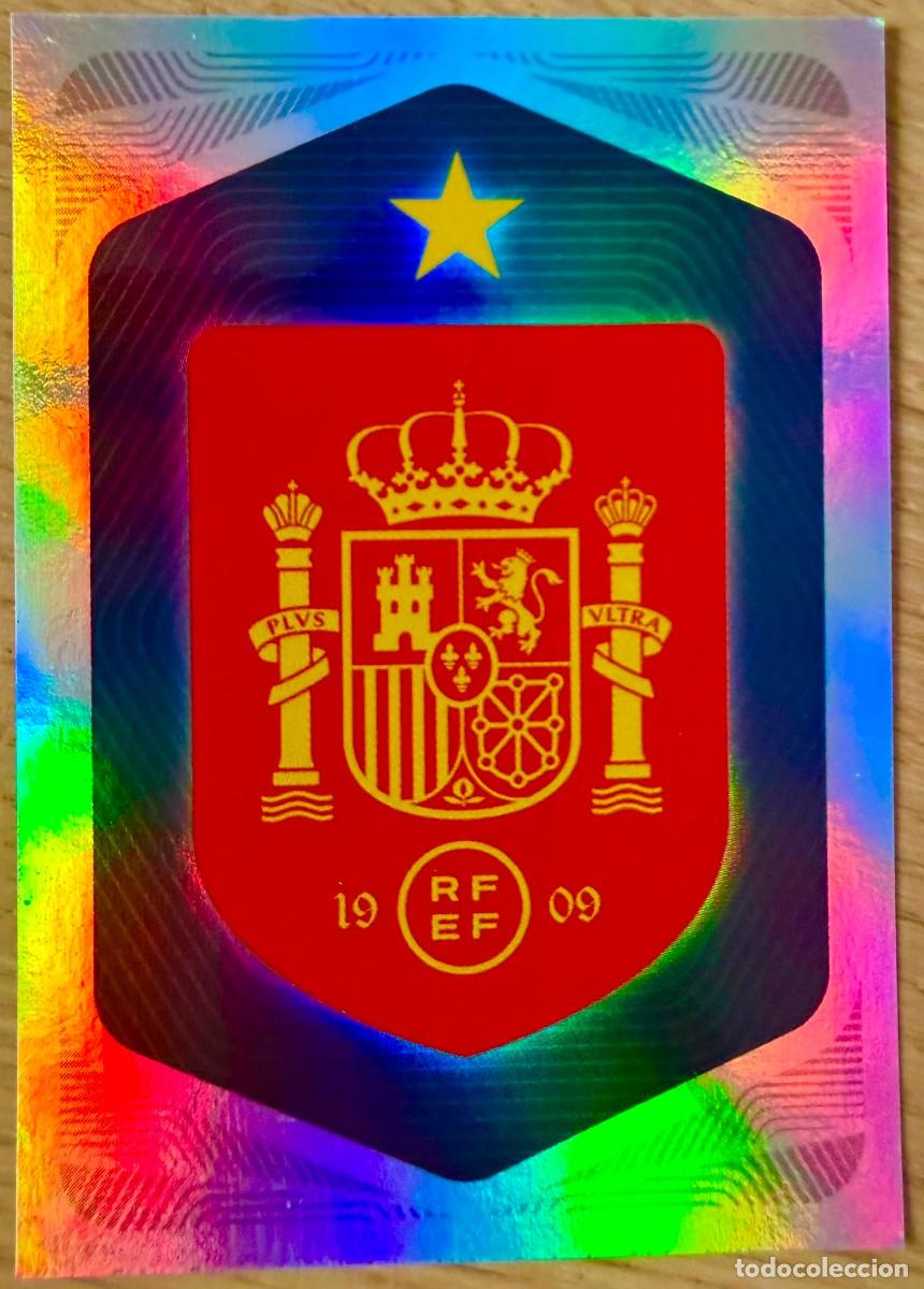 Cromos de f&uacute;tbol: 01 1 ESCUDO SELECCION ESPA&Ntilde;OLA CARREFOUR ESPA&Ntilde;A 2026 26 STICKER SIN PEGAR PANINI
