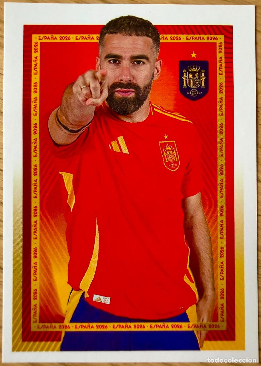 Cromos de f&uacute;tbol: 15 DANI CARVAJAL SELECCION ESPA&Ntilde;OLA CARREFOUR ESPA&Ntilde;A 2026 26 STICKER SIN PEGAR PANINI