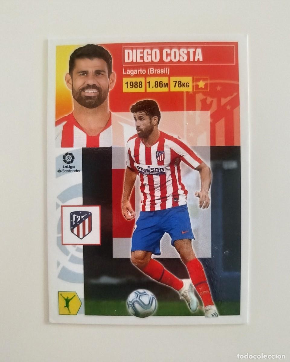 Cromos de f&uacute;tbol: Diego Costa 18 SIN PEGAR NUNCA PEGADO Atl&eacute;tico de Madrid Liga Ediciones Este 20 21 / 2020 2021
