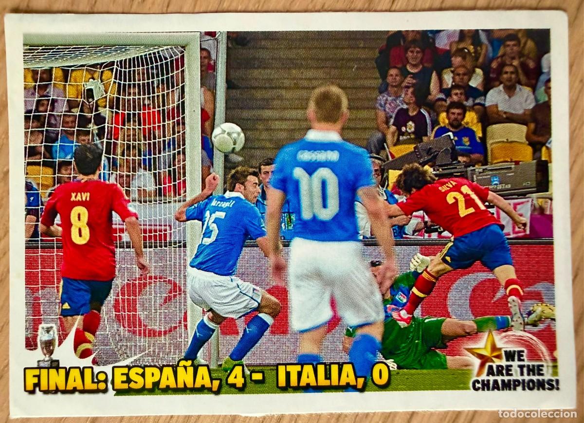 Cromos de f&uacute;tbol: FINAL ESPA&Ntilde;A ITALIA WE ARE THE CHAMPIONS 2012 12 JUGON PANINI SIN PEGAR STICKER CROMO PARTE LAMINA 4