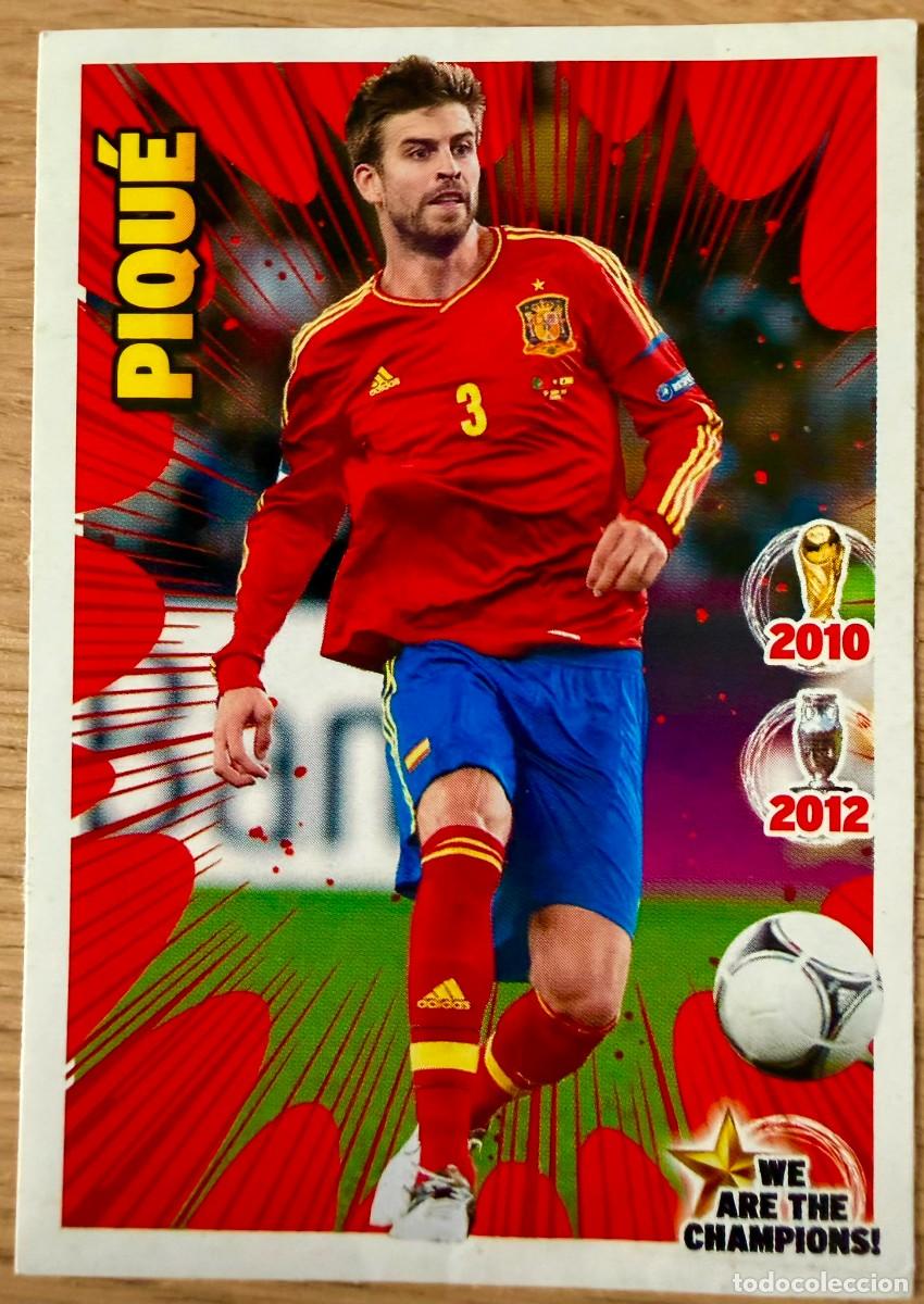 Fu&szlig;ball-Sticker: PIQUE WE ARE THE CHAMPIONS 2012 12 JUGON PANINI SIN PEGAR STICKER CROMOS PARTE LAMINA 4