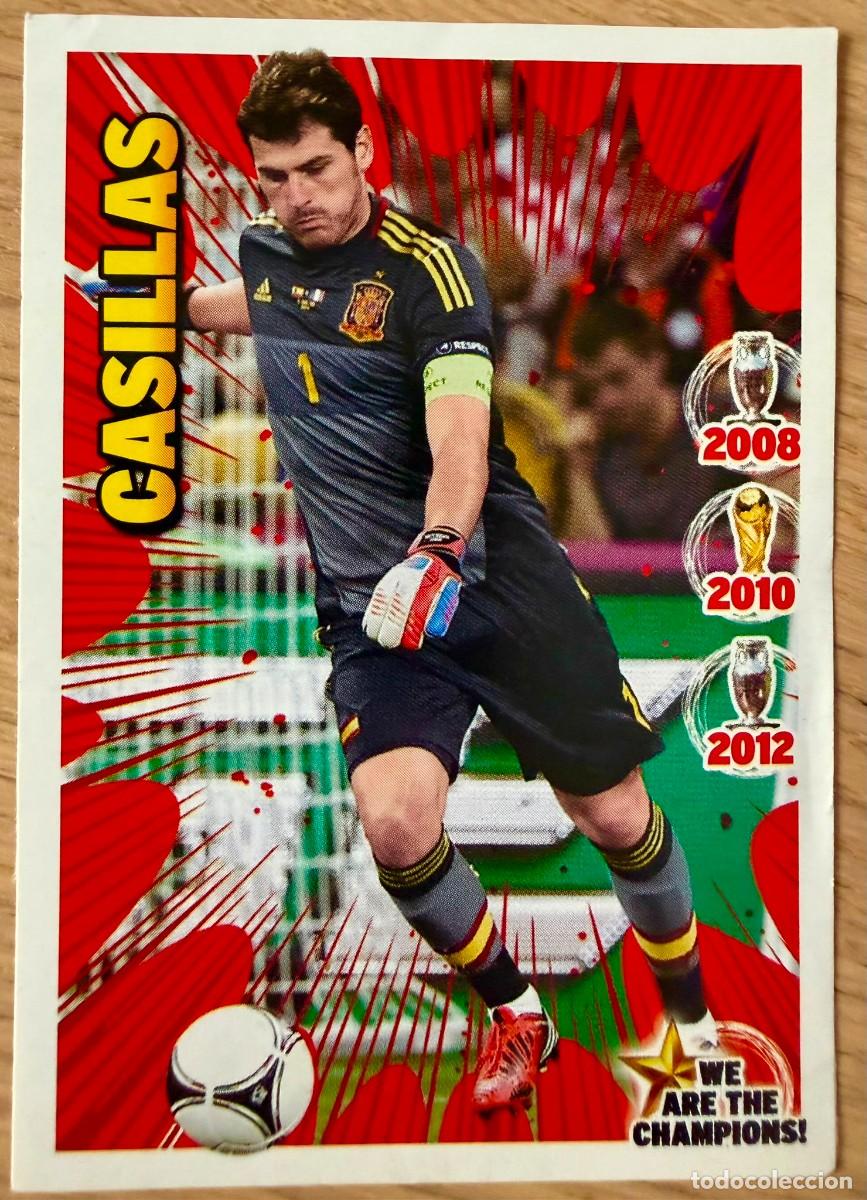 Cromos de f&uacute;tbol: IKER CASILLAS WE ARE THE CHAMPIONS 2012 12 JUGON PANINI SIN PEGAR STICKER CROMOS PARTE LAMINA 5