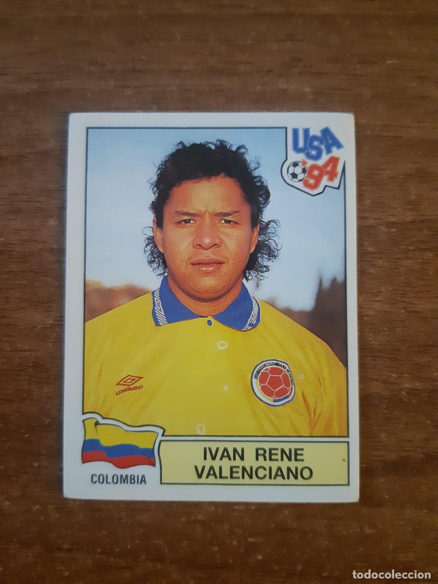 Fu&szlig;ball-Sticker: N&deg;69 Ivan Ren&eacute; Valenciano (Colombia) Mundial USA 94 PANINI. Nunca pegado, sin pegar