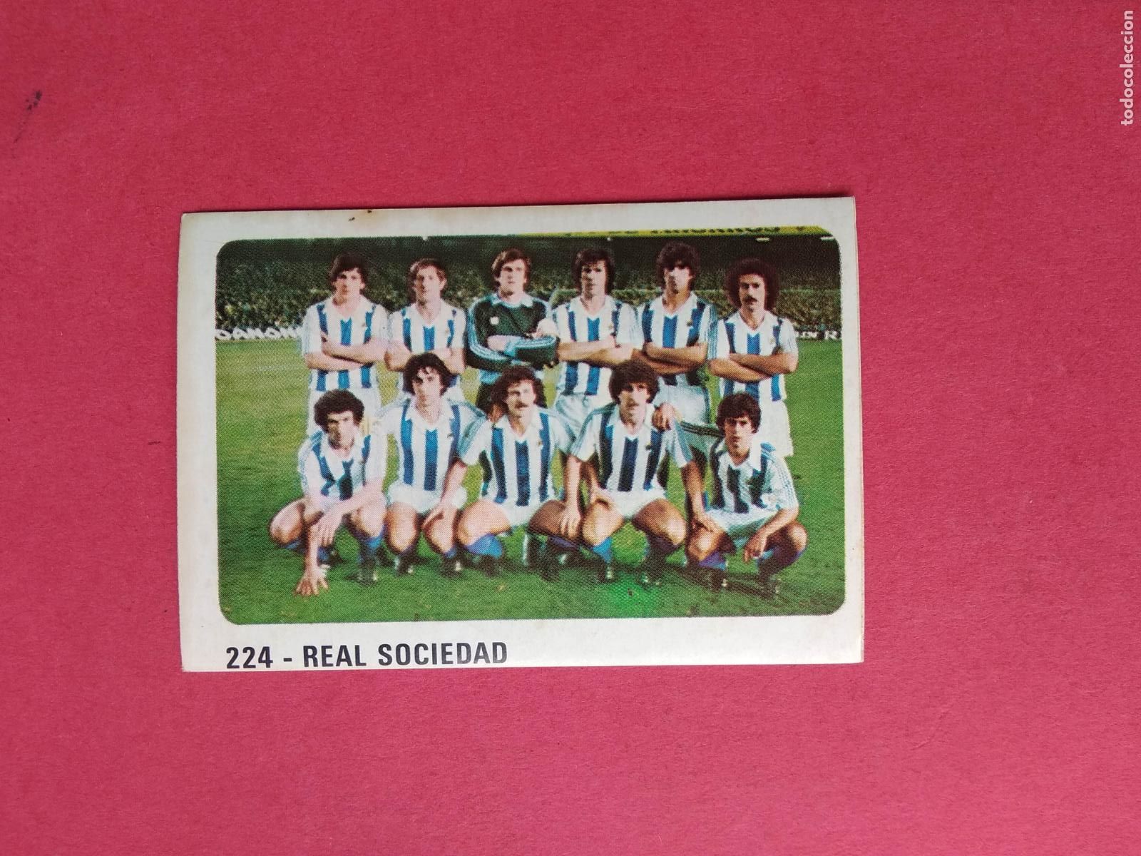 Cromos de f&uacute;tbol: EDITORIAL CROMO CROM PANINI LIGA 80 81 1980 1981 DESPEGADO REAL SOCIEDAD N&ordm; 224 ALINEACION