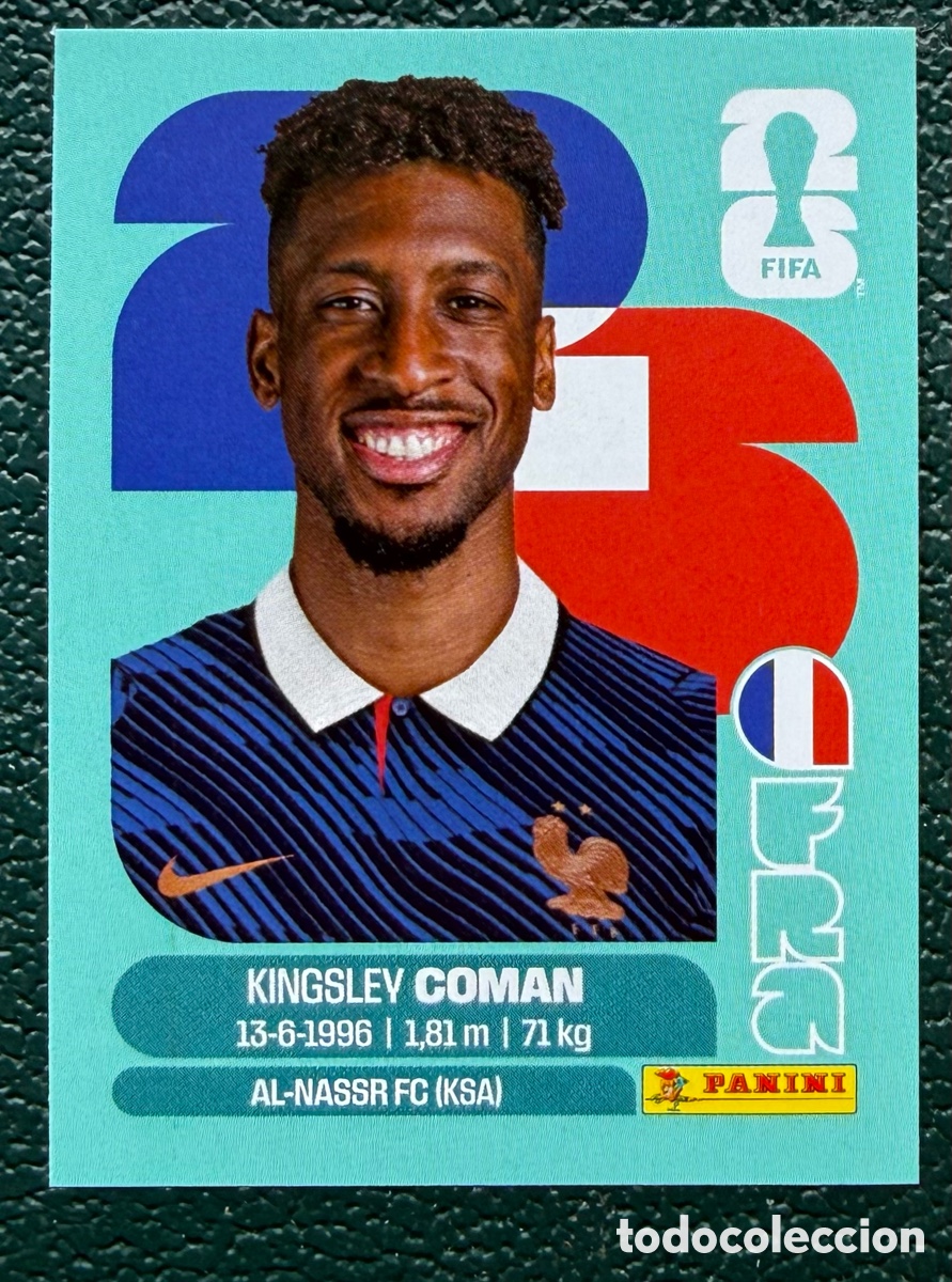 Cartes &agrave; collectionner de Football: FRA 18 KINGSLEY COMAN FRANCIA CROMOS ALBUM FIFA WORLD CUP MUNDIAL 2026 PANINI