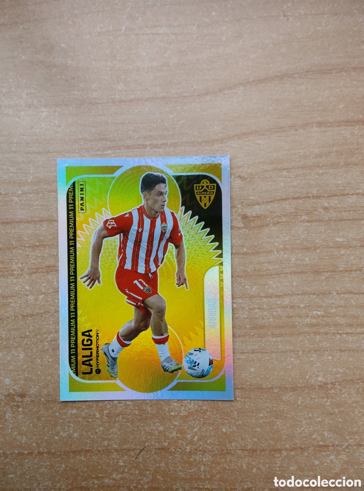 Cromos de f&uacute;tbol: SERGIO ARRIBAS PREMIUM ALMER&Iacute;A LA LIGA HYPERMOTION 2025 2026
