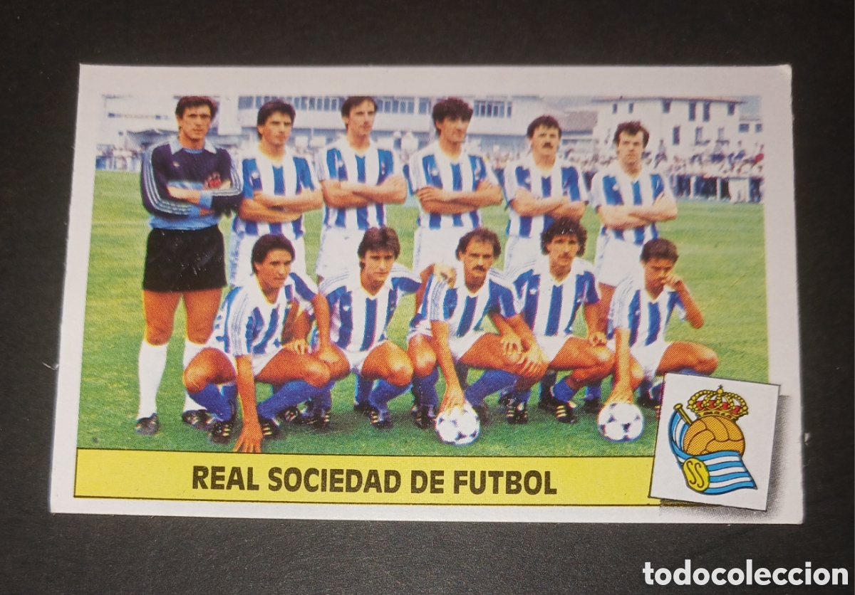 Cromos de f&uacute;tbol: Cromo Alineaci&oacute;n Equipo - Real Sociedad - Ediciones Este Liga 1986/1987 (86-87) - Nuevo Sin Pegar