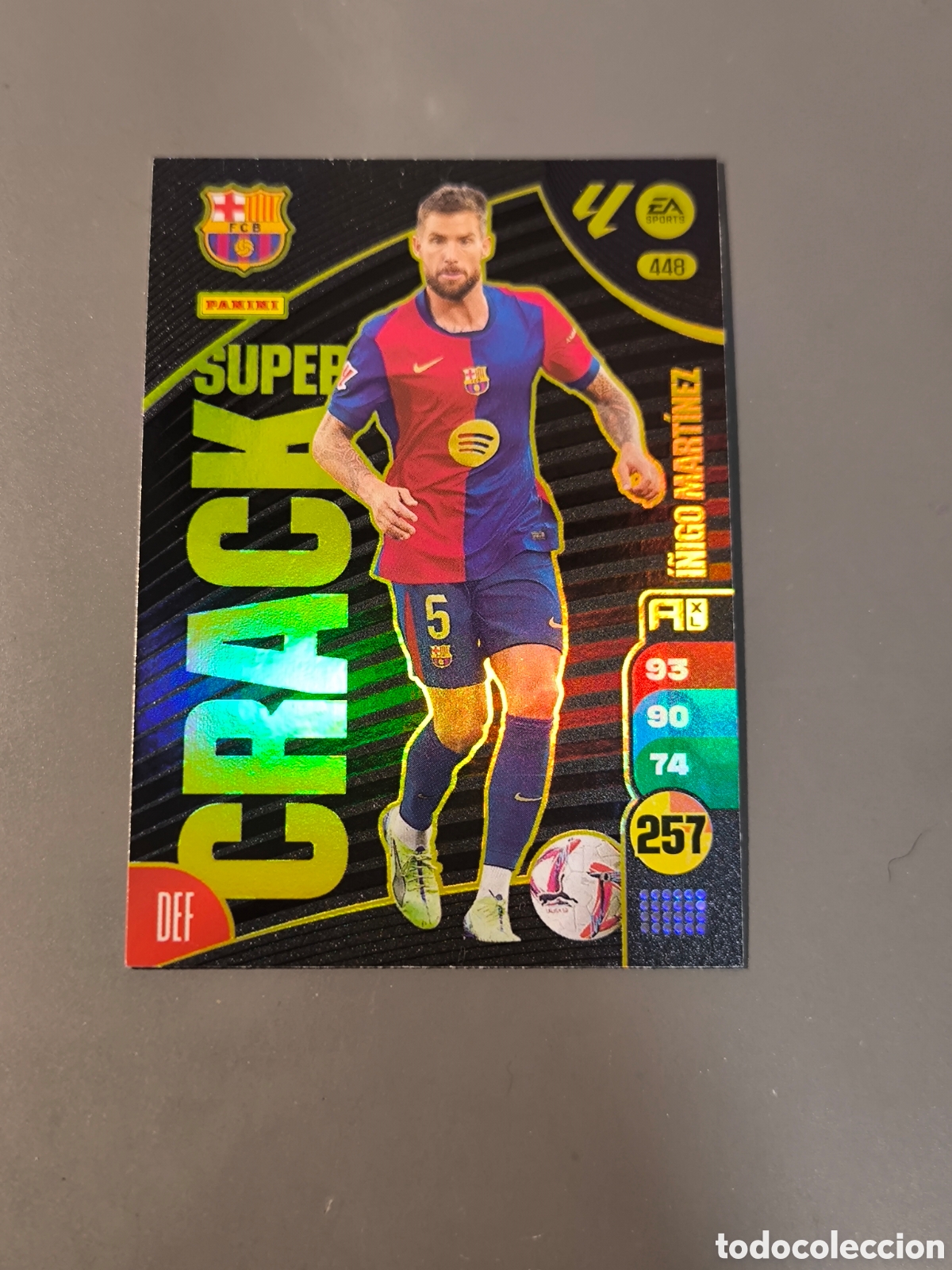 Cromos de f&uacute;tbol: I&Ntilde;IGO MART&Iacute;NEZ 448 S&uacute;per Crack FC Barcelona Adrenalyn 24 25