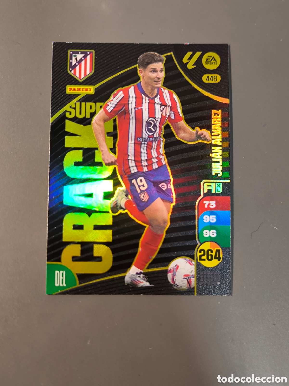Cromos de f&uacute;tbol: JULI&Aacute;N &Aacute;LVAREZ 446 S&uacute;per Crack Atl&eacute;tico de Madrid Adrenalyn 24 25