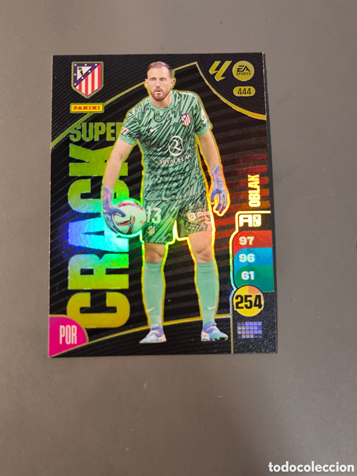Cromos de f&uacute;tbol: OBLAK 444 S&uacute;per Crack Atl&eacute;tico de Madrid Adrenalyn 24 25