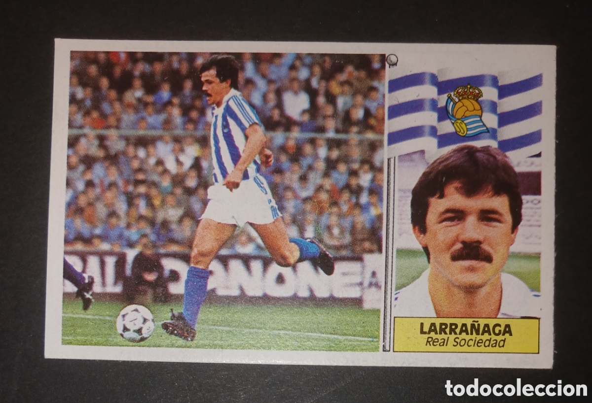 Cromos de f&uacute;tbol: Cromo Larra&ntilde;aga - Real Sociedad - Ediciones Este Liga 1986/1987 (86-87) - Nuevo Sin Pegar
