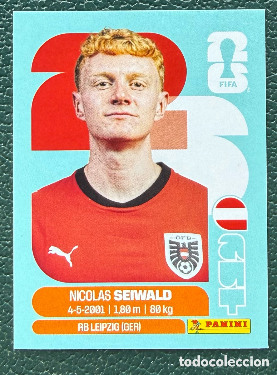 Cromos de f&uacute;tbol: AUT 15 NICOLAS SEIWALD AUSTRIA CROMOS ALBUM FIFA WORLD CUP MUNDIAL 2026 PANINI