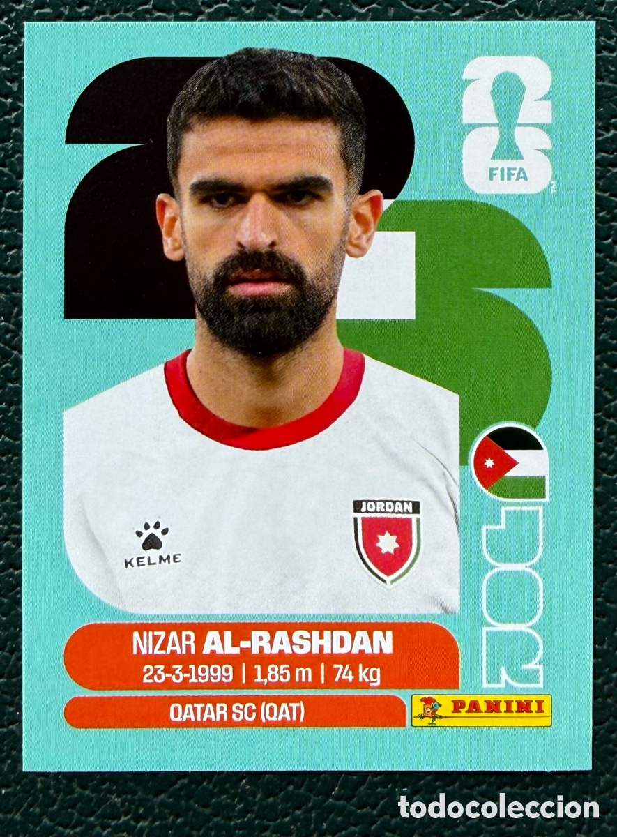 Cartes &agrave; collectionner de Football: JOR 10 NIZAR AL-RASHDAN JORDANIA CROMOS ALBUM FIFA WORLD CUP MUNDIAL 2026 PANINI