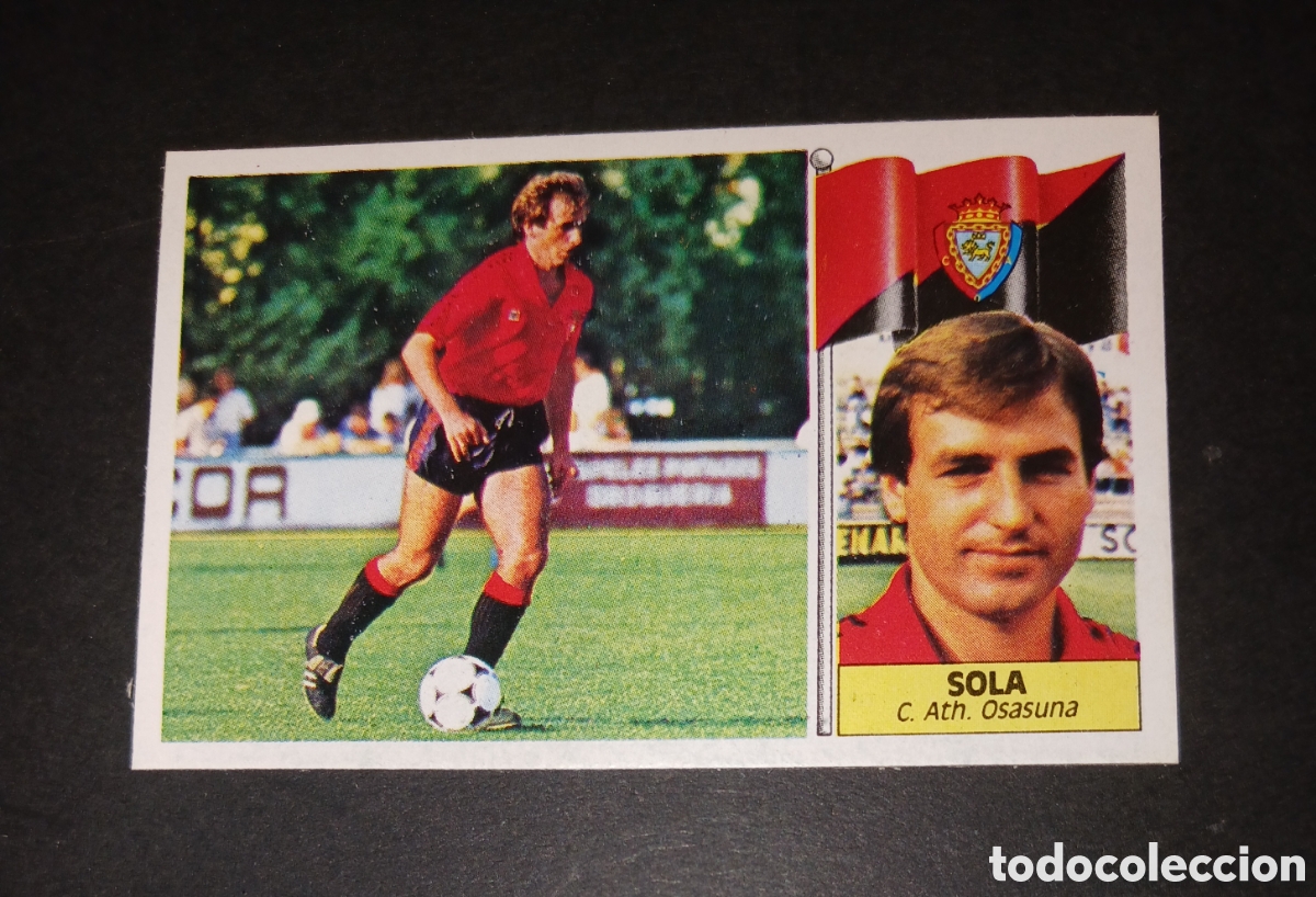 Cromos de f&uacute;tbol: Cromo Sola - C. Ath. Osasuna - Ediciones Este Liga 1986/1987 (86-87) - Nuevo Sin Pegar