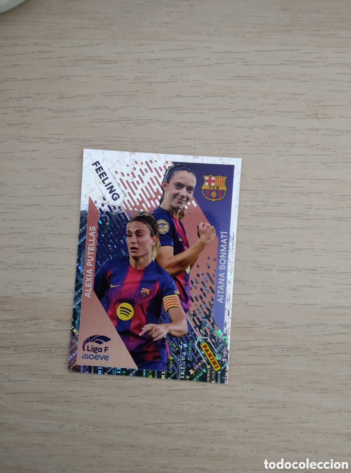 Cromos de f&uacute;tbol: ALEXIA PUTELLAS Y AITANA BONMATI FEELING BARCELONA LIGA F 2025 2026
