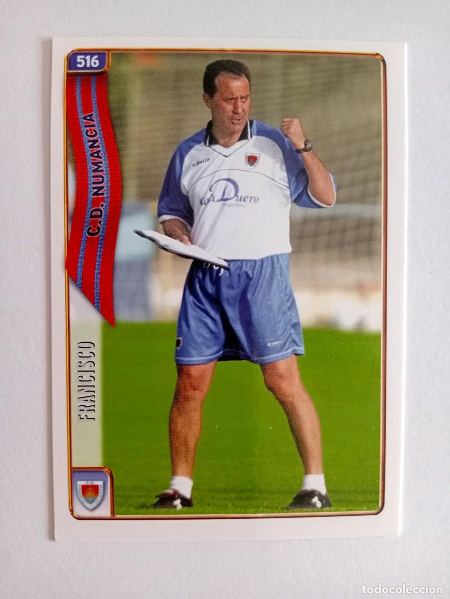 Cromos de f&uacute;tbol: CROMO FUTBOL C.D. NUMANCIA MUNDI CROMO 2004-2005: ENTRENADOR FRANCISCO LOPEZ ALFARO