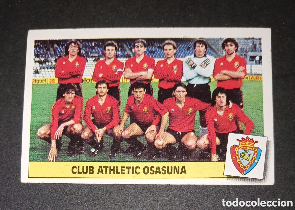 Cromos de f&uacute;tbol: Cromo Alineacion Equipo - C. Ath. Osasuna - Ediciones Este Liga 1986/1987 (86-87) - Nuevo Sin Pegar