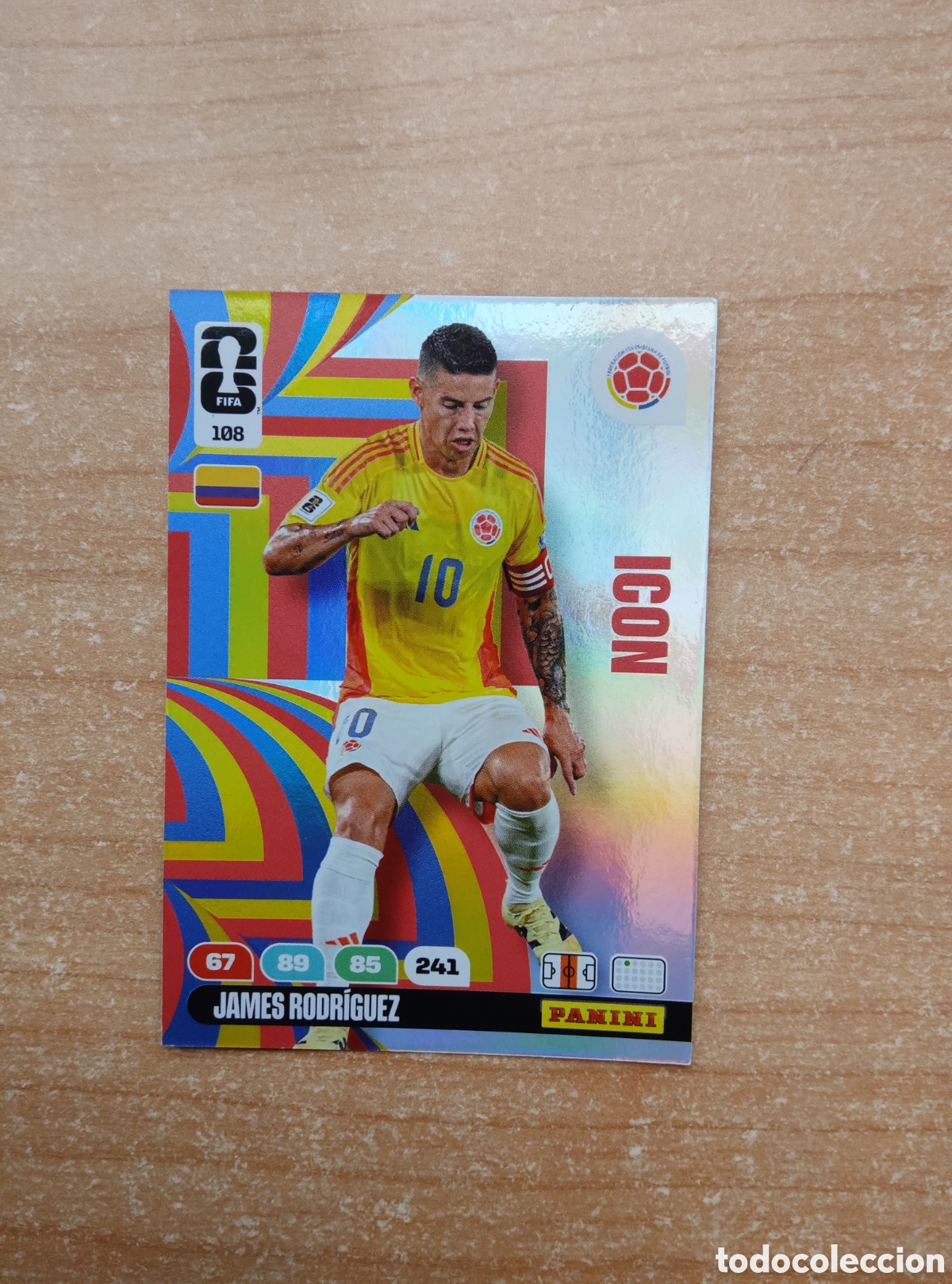 Cromos de f&uacute;tbol: 108 JAMES RODR&Iacute;GUEZ COLOMBIA ICON ADRENALYN XL MUNDIAL 2026