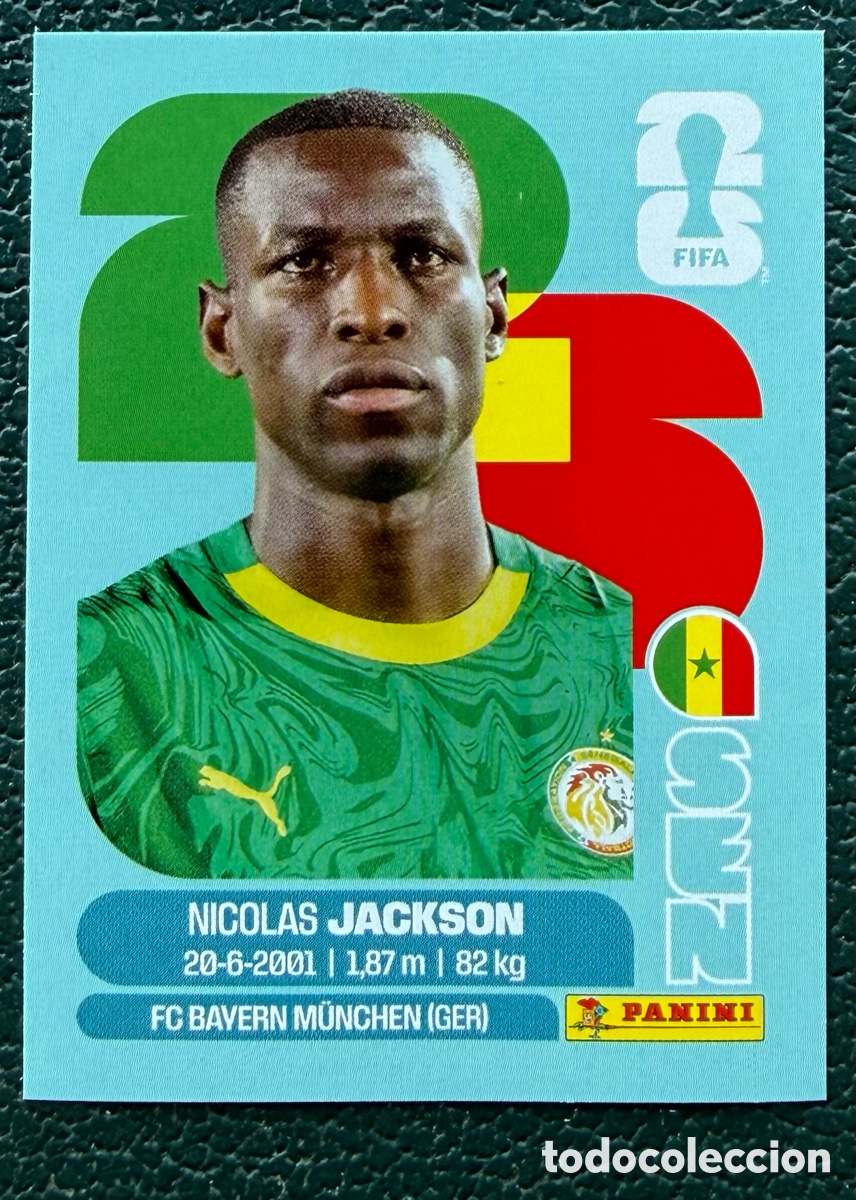 Fu&szlig;ball-Sticker: SEN 19 NICOLAS JACKSON SENEGAL CROMOS ALBUM FIFA WORLD CUP MUNDIAL 2026 PANINI