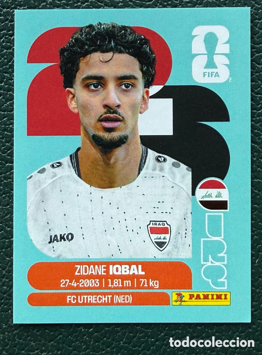 Fu&szlig;ball-Sticker: IRQ 9 ZIDANE IQBAL IRAQ CROMOS ALBUM FIFA WORLD CUP MUNDIAL 2026 PANINI