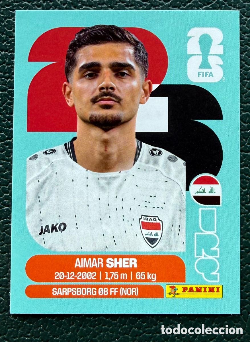 Fu&szlig;ball-Sticker: IRQ 15 AIMAR SHER IRAQ CROMOS ALBUM FIFA WORLD CUP MUNDIAL 2026 PANINI