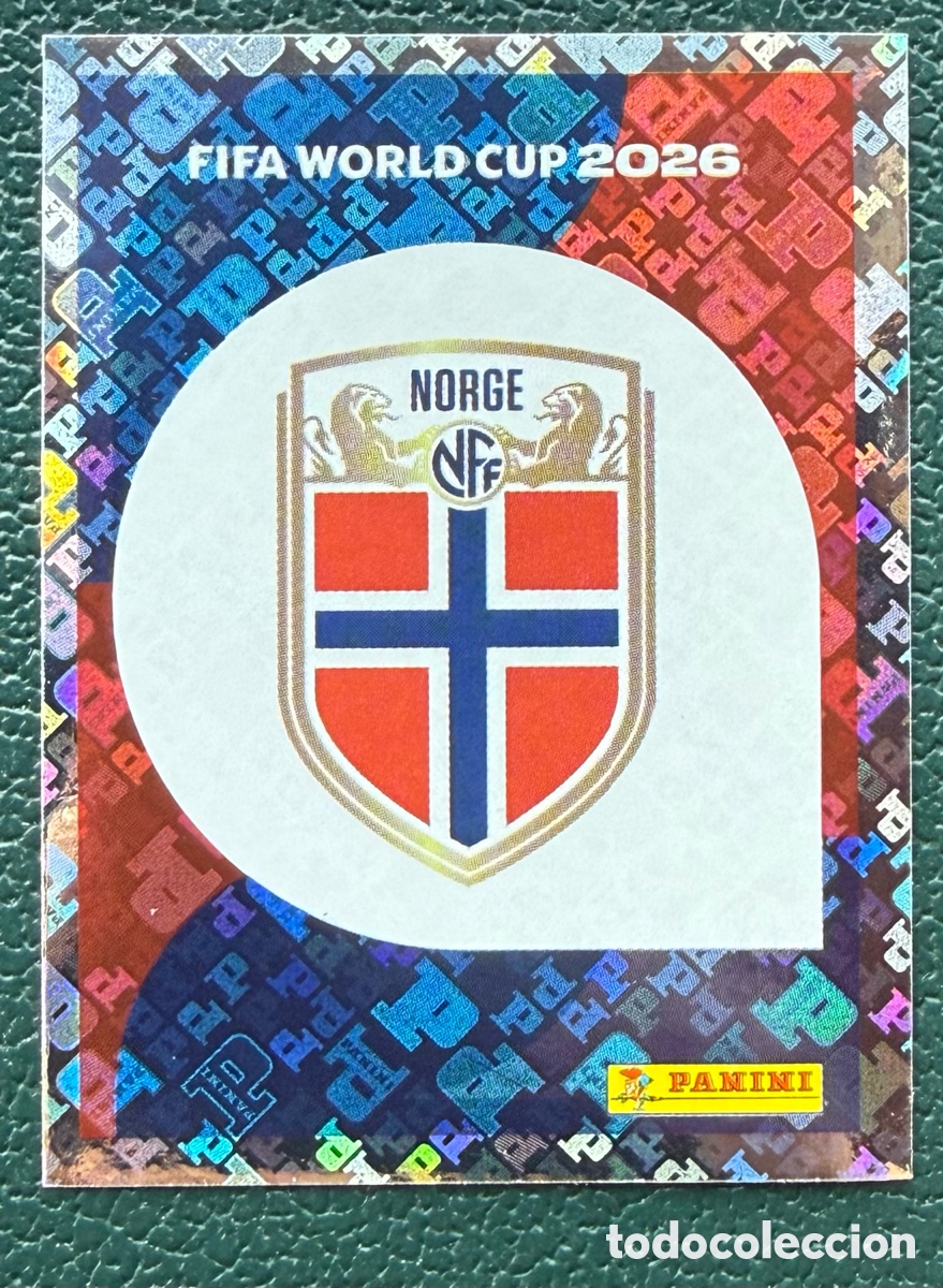 Fu&szlig;ball-Sticker: NOR 1 ESCUDO NORUEGA CROMOS ALBUM FIFA WORLD CUP MUNDIAL 2026 PANINI