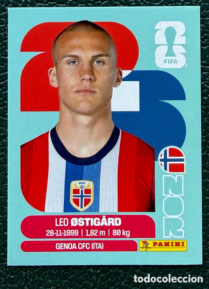 Cartes &agrave; collectionner de Football: NOR 4 LEO OSTIGARD NORUEGA CROMOS ALBUM FIFA WORLD CUP MUNDIAL 2026 PANINI