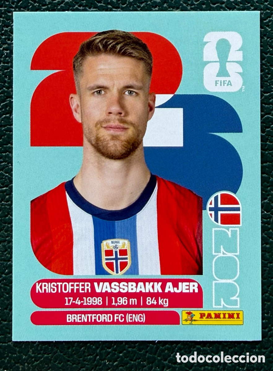 Cartes &agrave; collectionner de Football: NOR 5 KRISTOFFER VASSBAKK AJER NORUEGA CROMOS ALBUM FIFA WORLD CUP MUNDIAL 2026 PANINI
